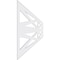 Ekena Millwork Set of Four Panels for 94 1/2"W x 24 1/4"H Farmhouse Fence Fretwork Wainscot Wall Paneling WPKP12X01X47FHF - alternate 3